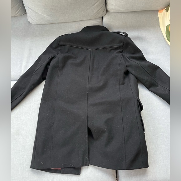 H&M men’s black pea coat - Picture 2 of 4